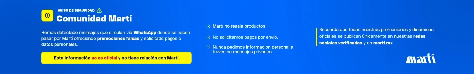 Compra segura en Martí